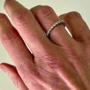 Natural Diamond Eternity ring in 14k White Gold